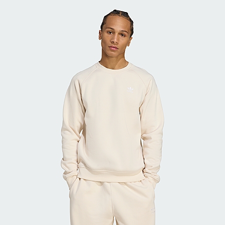 adidas Men's Trefoil Essentials Crew Sweatshirt (Wonder White/White) $15.20 + Free S&H