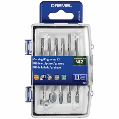 11-Pc Dremel Diamond Grit Carving & Engraving Rotary Accessory Kit $10