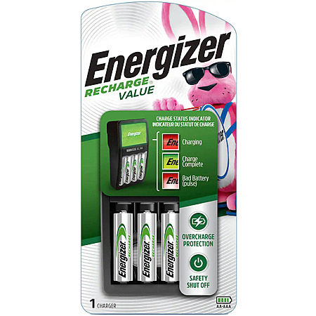 Energizer Rechargeable Value Charger Kit (Charger + 4x AA + 2x AAA) $11.49 + Free Shipping