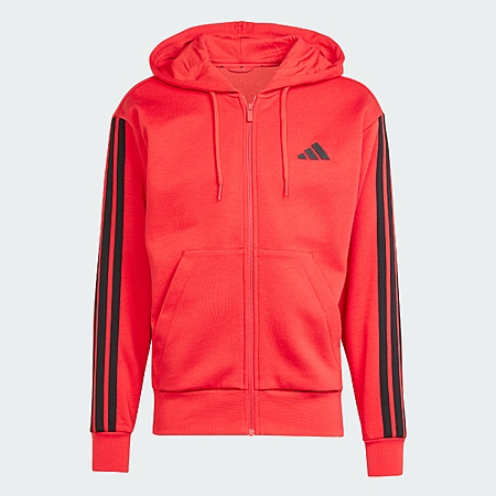 Adidas Men's Essentials 3-Stripes Fleece Hoodie (Pure Ruby/Black) $15.60 + Free Shipping