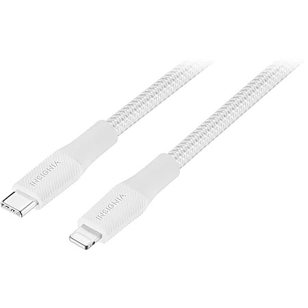 10' Insignia USB-C to Lightning Charge-and-Sync Braided Cable (Moon Gray) $5 + Free S&H