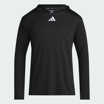 adidas Men's D4T AEROREADY Long Sleeve Pullover Hoodie (Black/White)