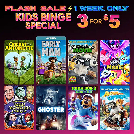 Slickdeals.net Features Fanflix Kids Movies 3 for $5 Deal