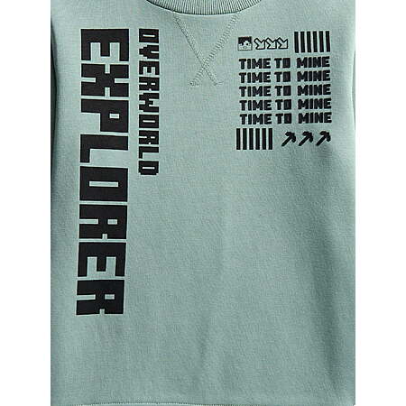 Minecraft Boys Graphic Crew Fleece Sweatshirt with Long Sleeves $6.33