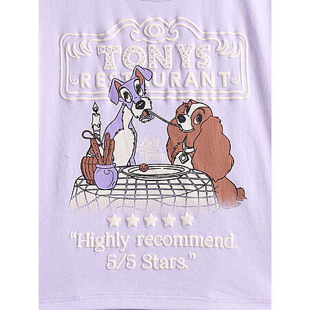 Disney Classics Toddler Girls Lady and the Tramp Graphic Tee and Stripe Pants 12 or 18m $5