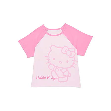 Walmart: Sanrio Hello Kitty Clearance: Girls Raglan Graphic Tee with Short Sleeves $3.87+ and more
