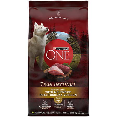 Price Mistake (4 pack) Purina ONE True Instinct Real Turkey and Venison Dry Dog Food, 7.4 lb, 4 Pack