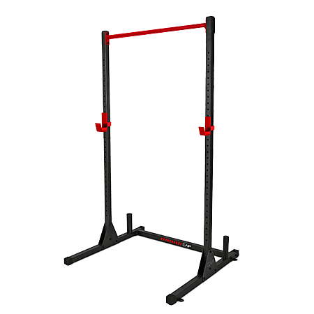 CAP Barbell MultiFunctional Power and Squat Rack with CAP Olympic 110lb Weight Set