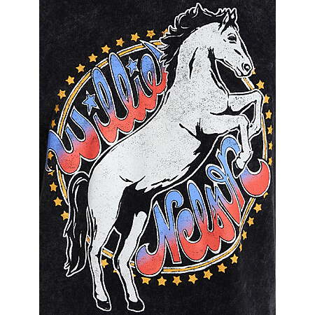 Willie Nelson Men's & Big Men's Heavyweight Boxy Fit Washed Cotton Graphic Tee XS