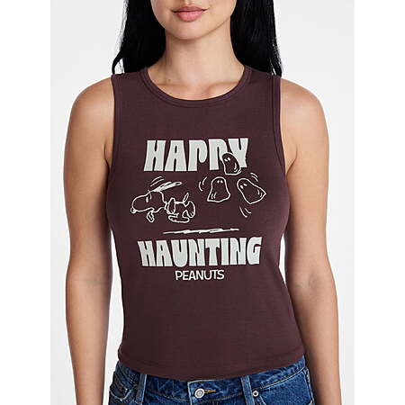 Peanuts Women's Snoopy Happy Haunting Sleep Tank Top