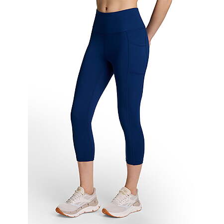 Reebok Women's Everyday High Rise Capri Leggings (Navy, limited sizes) from
