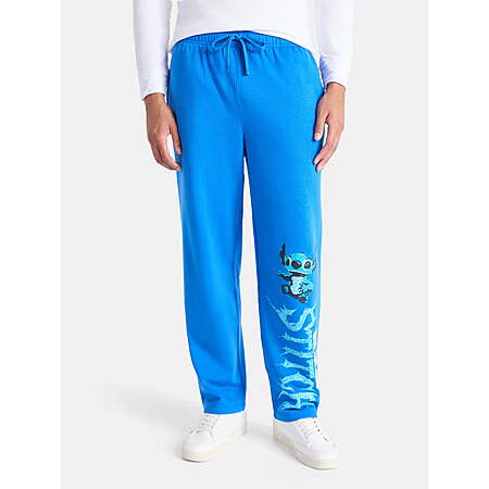 Lilo & Stitch Men's Stitch 626 Embroidered Relaxed Fit Sweatpants, Size M
