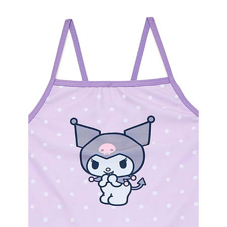 Wonder Nation Girls Hello Kitty Kuromi Tankini Top and Bikini Bottoms Set, 2-Piece