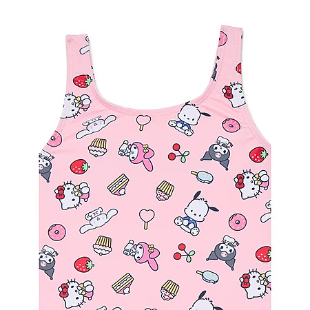 Wonder Nation Girls Hello Kitty Character One Piece Swimsuit, Sizes 4-12