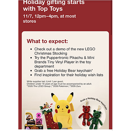 Target Store Event 11/7: Target Bear Giveaway