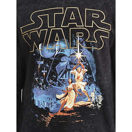 Star Wars Men's Mineral Wash Vintage Poster Graphic Print Sweatshirt $4.5