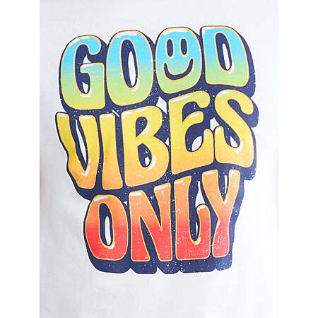 Men's Good Vibes Only Cotton Graphic Tee SMALL
