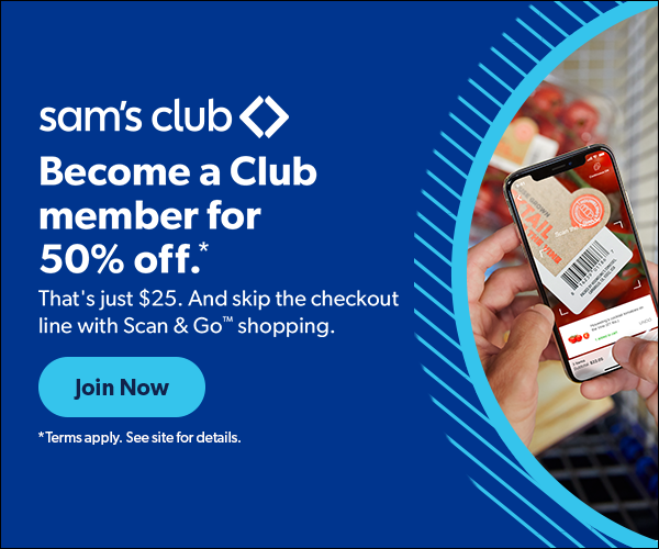 New Sam's Club Members: 50% Off Club Membership $25