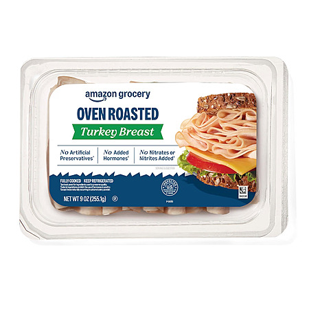 Amazon Grocery sliced turkey, chicken or ham 9 oz. (today only; selected areas)