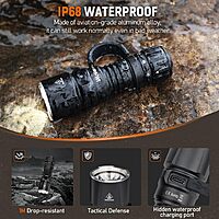 $36.56 - Wurkkos TD07 LED Tactical Flashlight, 1300 High Lumen EDC Small Flashlight, Turbo/Strobe Momentary, IP68 Waterproof, 6 Lighting Modes