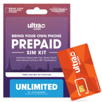 12-Month Ultra Mobile Unlimited Talk/Text/Data Plan + 10GB Hotspot (SIM or eSIM)