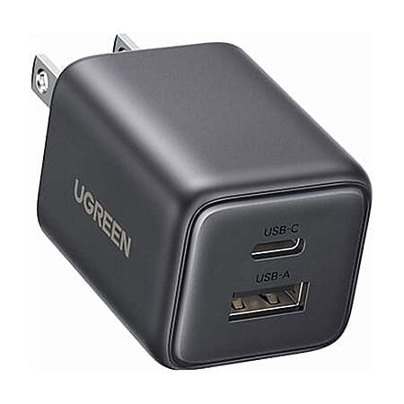 2-Port UGREEN 20W GaN Compact Wall Charger (USB-C / USB-A)