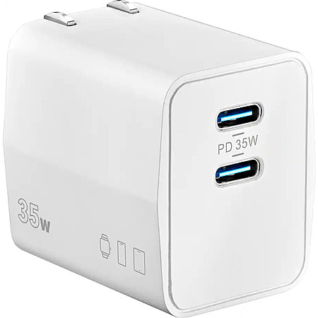 Insignia Up to 35W Dual USB-C Port Wall Charger (White) $10 + Free S&H