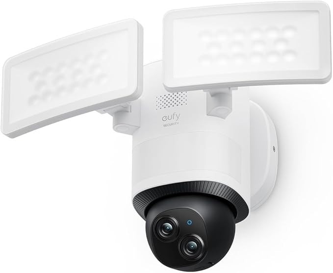 Prime Members: eufy Security Floodlight Camera E340 Wired, 360° Pan & Tilt $140 & More + Free Shipping