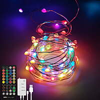16' onn. Multicolored LED Fairy Sting Lights w/ Remote