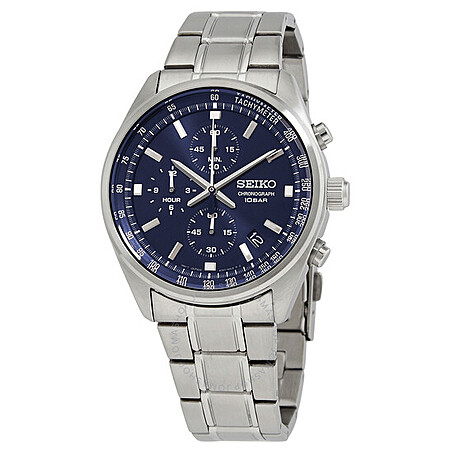 Seiko Chronograph Quartz Blue Dial Men's Watch $109 + Free Shipping