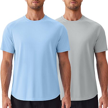 2-Pack PINSPARK UPF50+ Men's Sun Protection Short Sleeve Shirts (Various Colors) $10 + Free Shipping w/ Prime or on $35+