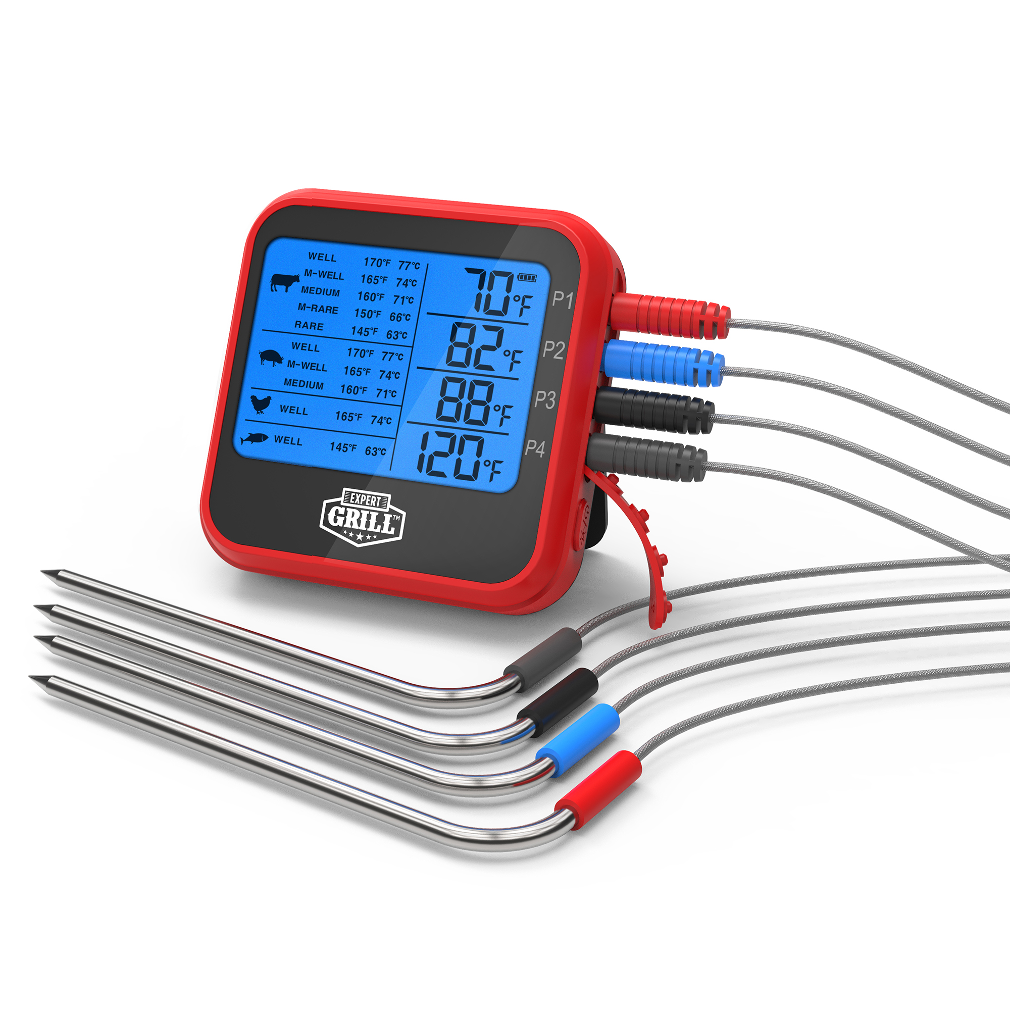 Waterproof 4 probe thermometer $20