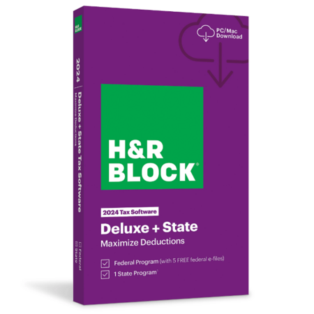 H&R Block Tax Software Deluxe + State 2024 $17.99, 70% off! Target Clearance YMMV in store only