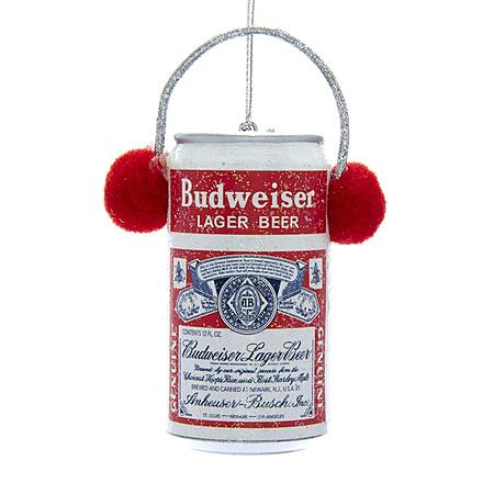Budweiser Can w/ Ear Muffs Christmas Tree Ornament Kurt Adler $3.37 AC shipped Amazon Prime