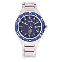 U.S. Polo Assn. Men's Silver Bracelet Analog Watch w/ Blue Sport Bezel & Blue Dial $11.34 + Free S&H w/ Walmart+ or on $35+