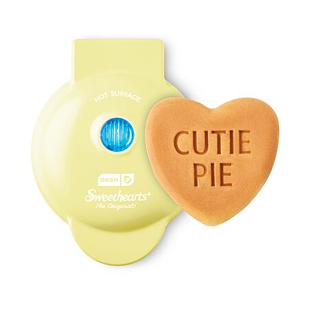 Dash Sweethearts Mini 4" Heart Waffle Maker (Cutie Pie, Yellow) $6.50 & More + Free S/H w/ Prime or on $35+