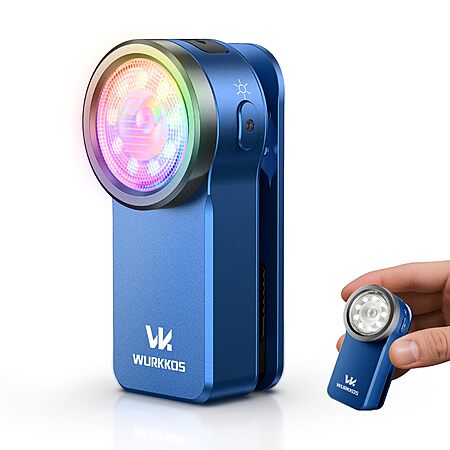Wurkkos HD03 680 Lumen Rechargeable 95 CRI LED Clip-On Flashlight (Blue) $15.59 + Free Shipping w/ Prime or on $35+