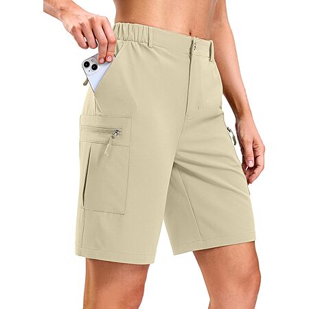Pudolla Women's 7"/9" Hiking Cargo Shorts w/ Pockets (various) $15 + Free Shipping w/ Prime or on $35+