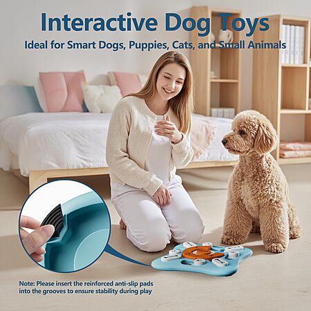 Foxmm Interactive Dog Puzzle Toy w/ Treat Dispenser & Squeaker $6.99 + Free Shipping w/ Prime or on $35+