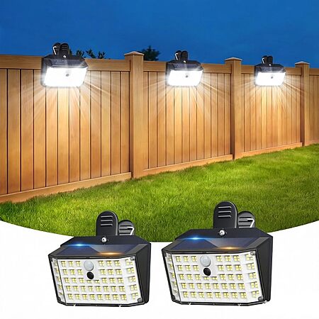 2-Count Lifengsoler Clip-On Solar Motion Sensor Security Lights (Black, 176-LED, 800LM) $14.27 + Free S/H w/ Prime or on $35+
