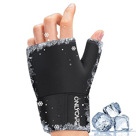 ONLYCARE Wrist Ice Pack Wrap w/ Thumb Sleeve for Hot & Cold Therapy (Black) $8.99 + Free Shipping w/ Prime or on $35+