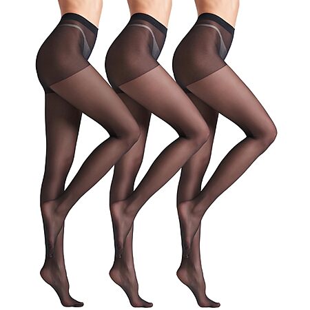 3-Pk leg elegant Women's Sheer Tights w/ Control Top (Various) from $4.50 
