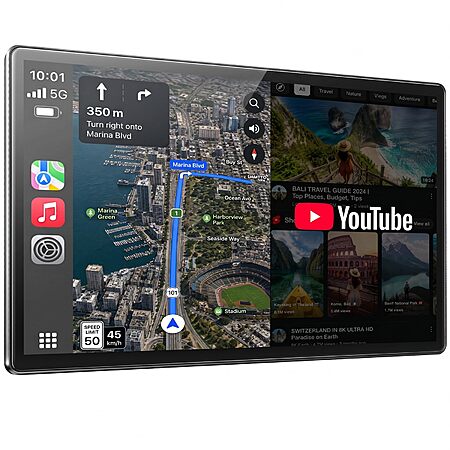 11" LAMTTO Wireless CarPlay & Android Auto Screen w/ Built-in YouTube/TikTok, Backup Camera & OTA Update $120.09 + Free Shipping
