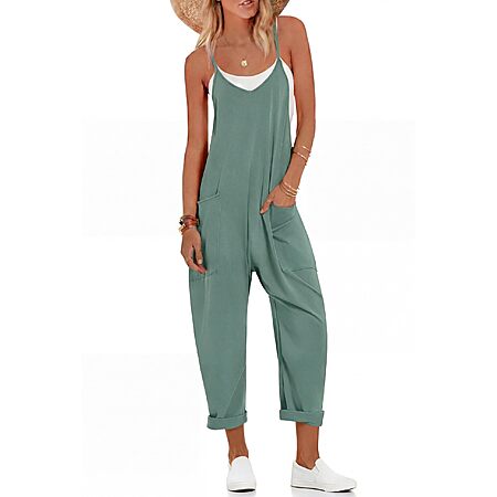 Ekouaer Women's Sleeveless Wide-Leg Jumpsuit w/ Pockets (9 colors) $9.99 + Free Shipping w/ Prime or on $35+