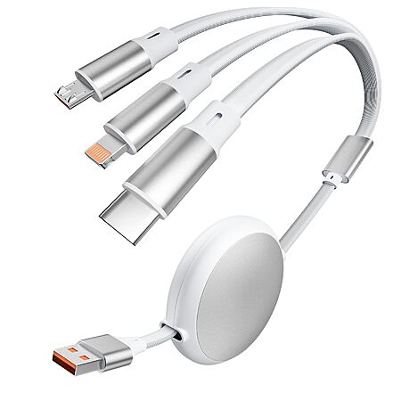 4' 3-in-1 Mpatiby Retractable Multi Charging Cable w/ Lightning, USB-C & Micro USB (3 colors) $8.39, More + Free Shipping w/ Prime or on $35+