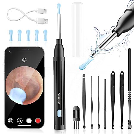 14-Pc NEATEST 1296P HD Wireless Ear Wax Removal Tool Cleaning Kit w/ Camera $5.99 + Free Shipping w/ Prime or on $35+