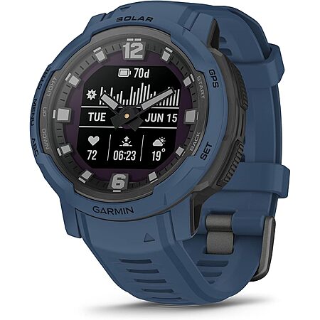 45mm Garmin Instinct Crossover Solar Rugged Hybrid Smartwatch (Tidal Blue) $250 + Free Shipping