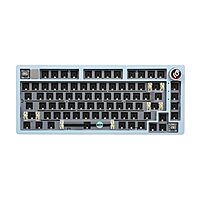 EPOMAKER x LEOBOG Hi75 Aluminum Alloy Wired Gaming Keyboard Barebones Kit, 75% Gasket-Mounted RGB Creamy Keyboard, Hot-swap, with Mode-Switching Knob, for Win/Mac (Light Blue) $46