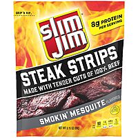 3.15-Oz Slim Jim Smoked Steak Strips (Smokin' Mesquite Flavor) $5.94 w/ S&S + Free Shipping w/ Prime or on $35+