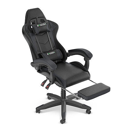 George Oliver Gaming Chair w/ Footrest (Black) $63.99 + Free Shipping